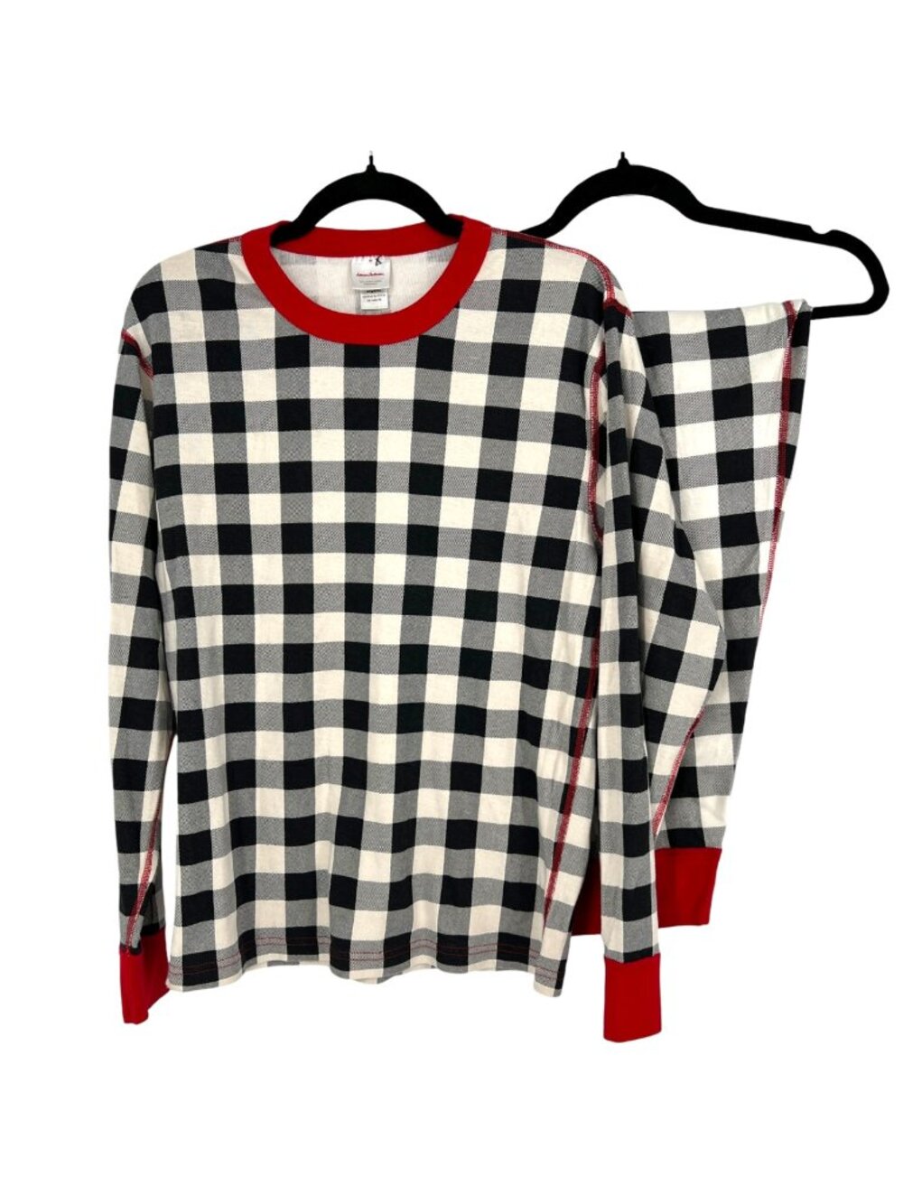 Hanna Andersson Buffalo Plaid Check Organic Cotton Pajama Set Black White Medium